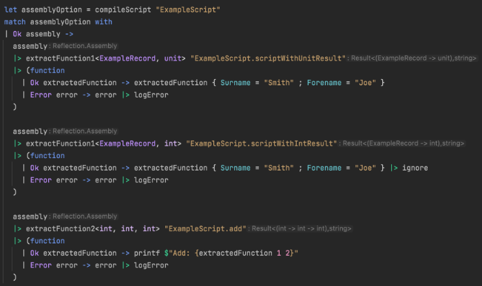 Compiling and Executing F# Dynamically at Runtime