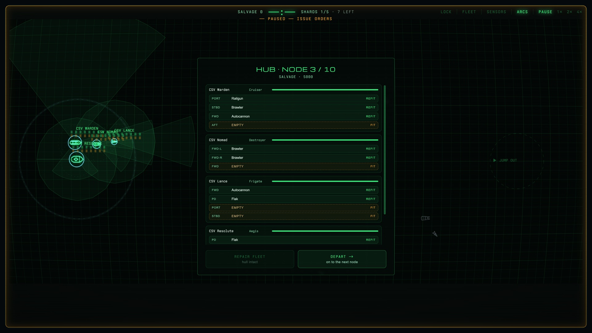 Refitting the fleet at a hub