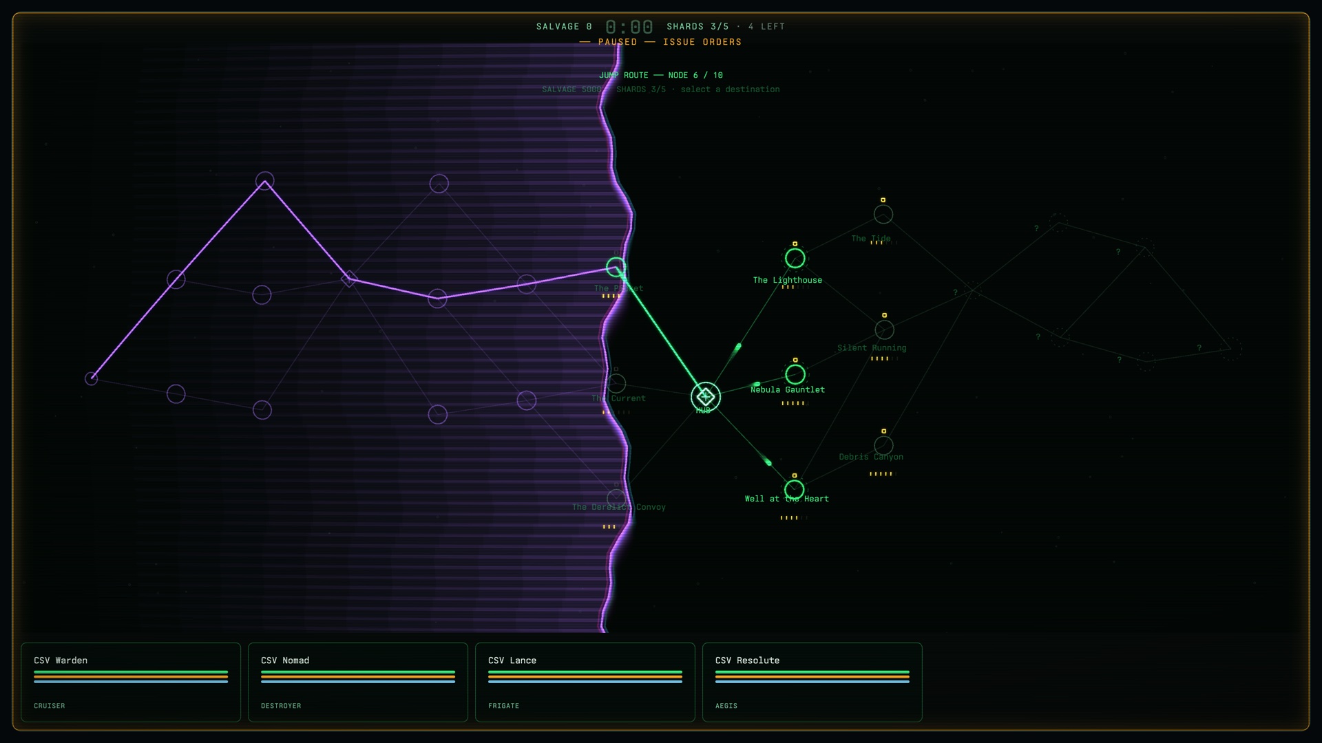The route map, with the pursuer closing in